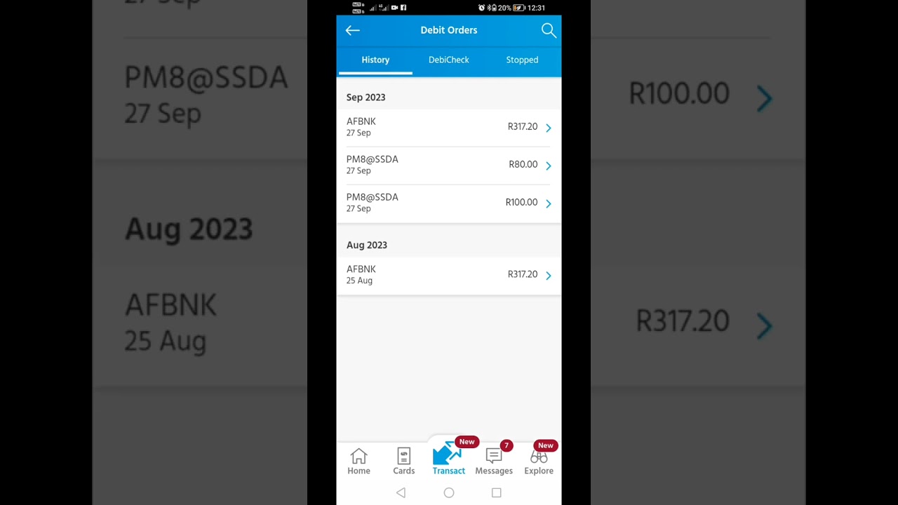 Check & update your debit orders #capitec #southafrica #bank