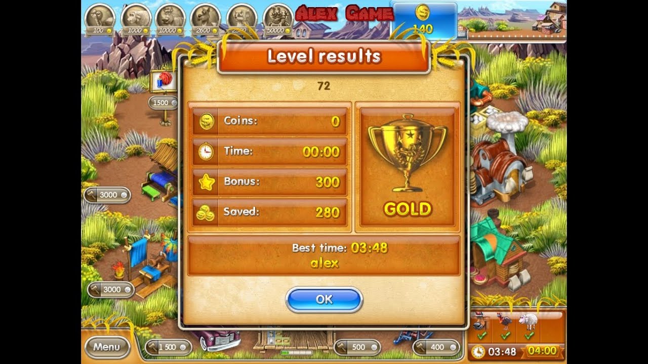 Farm Frenzy 3 American Pie (level 72) only GOLD Веселая ферма 3 Американский пирог Уровень 72 Золото