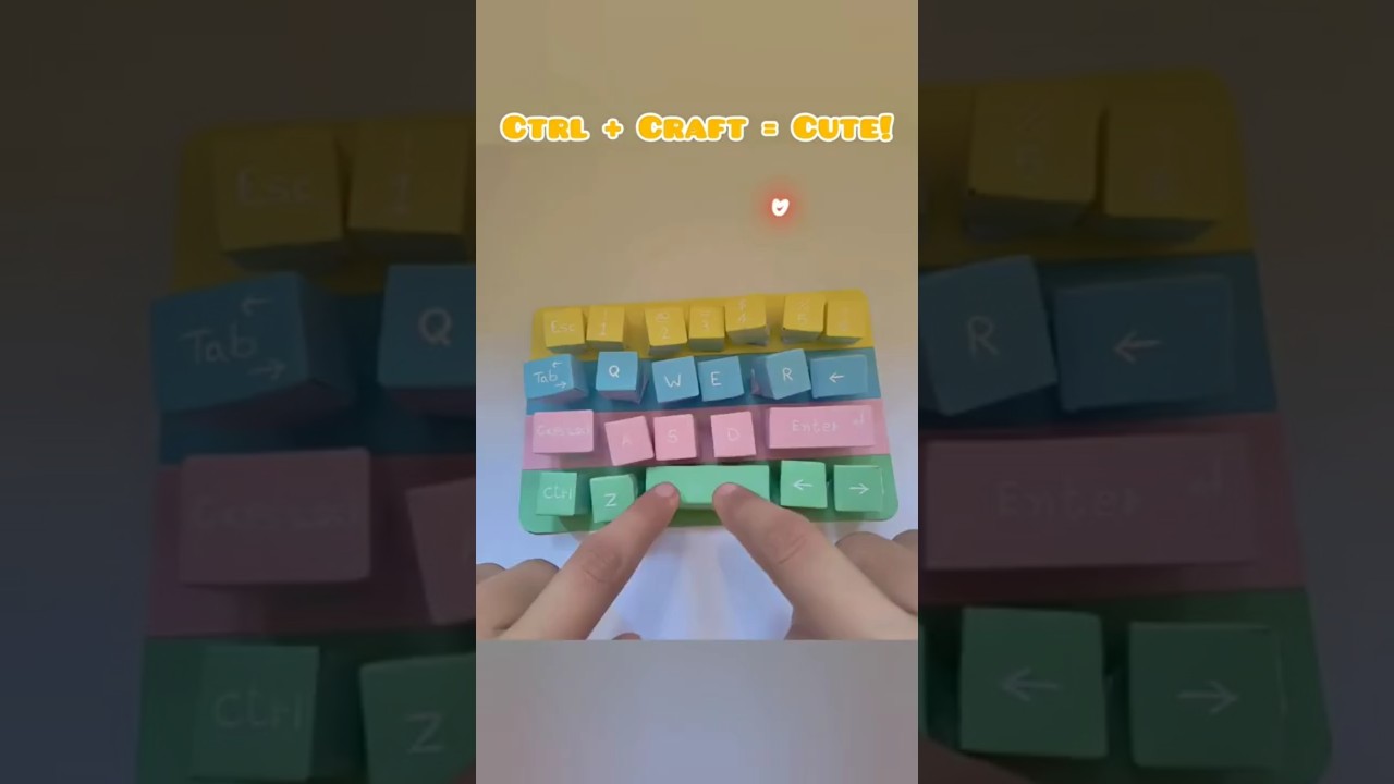 This Paper keyboard broke my brain 🤯⌨️ #shorts #craft #ideas #papercraft #diy #love