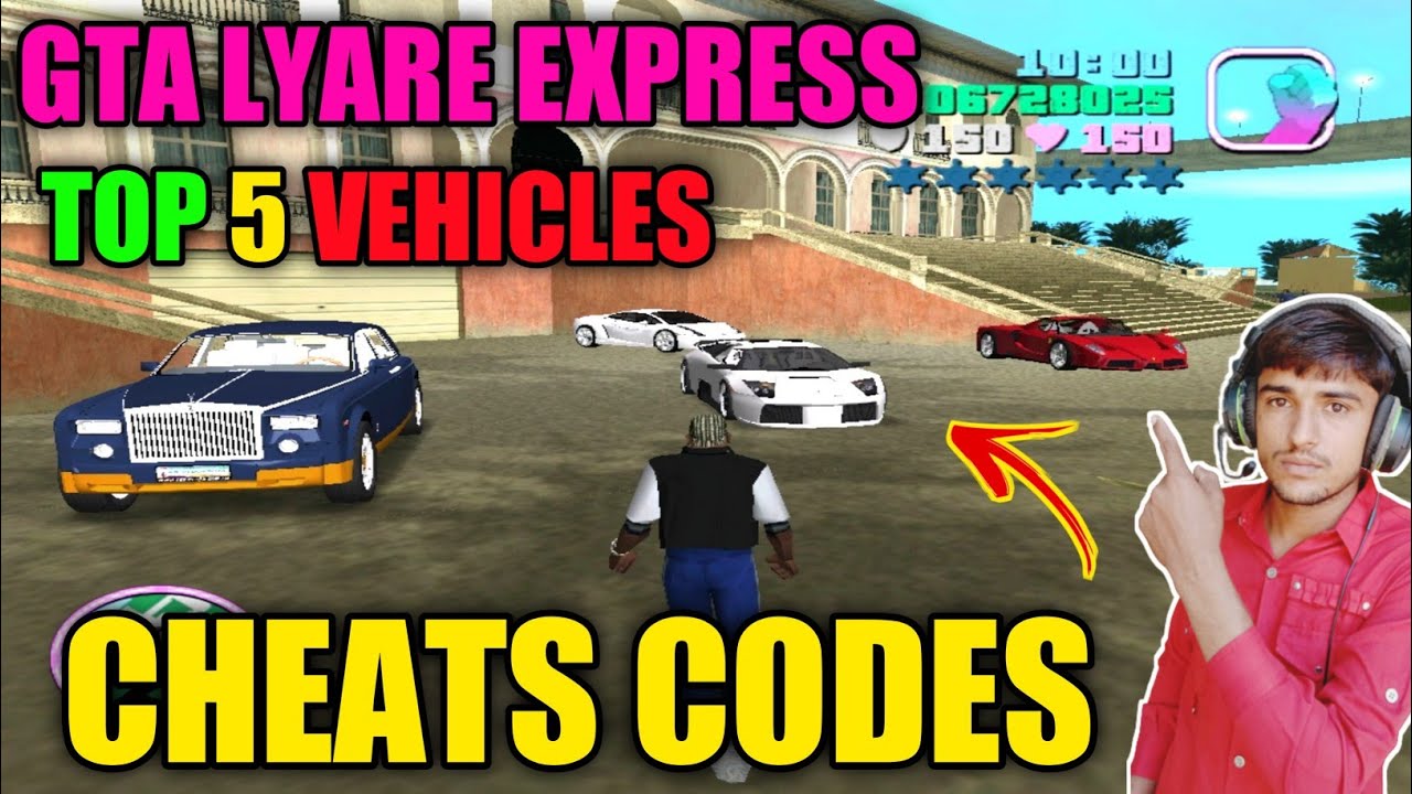 Gta Vice City Lyari Express Top 5 Vehicle Cheat Code (2024)
