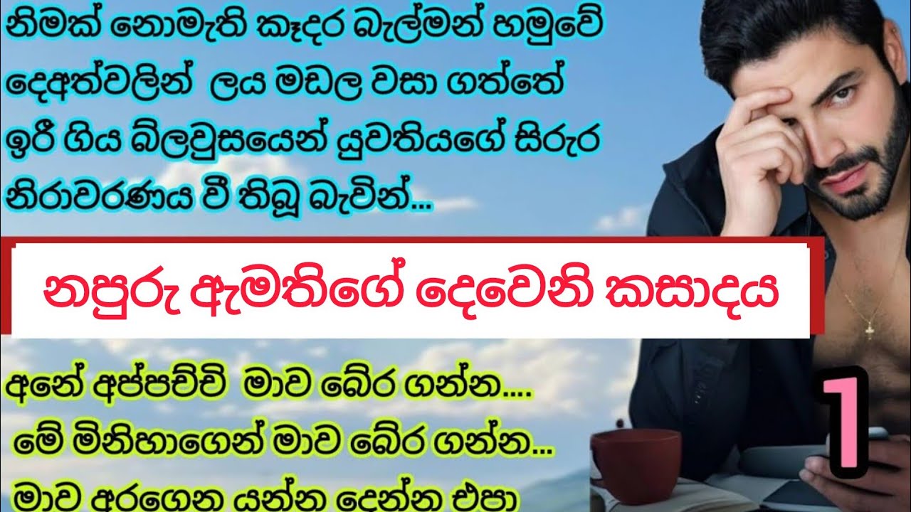 නපුරු ඇමතිගේ දෙවෙනි කසාදය _ 1 _ දෙ අත්වලින් ලය මඩල වසා ගත්තේ ඉරී ගිය බ්ලව්සය නිසා _ sinhala novels