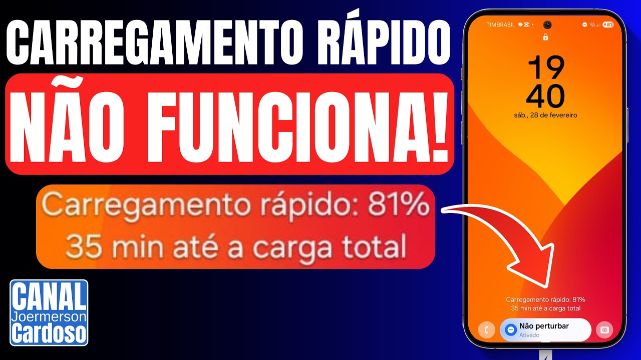 Carregamento Rápido NÃO FUNCIONA no CELULAR? RESOLVA AGORA!