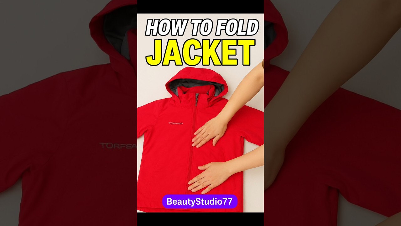 Compact Jacket Folding in Seconds! 👚✨ Smart Hack for Travelers