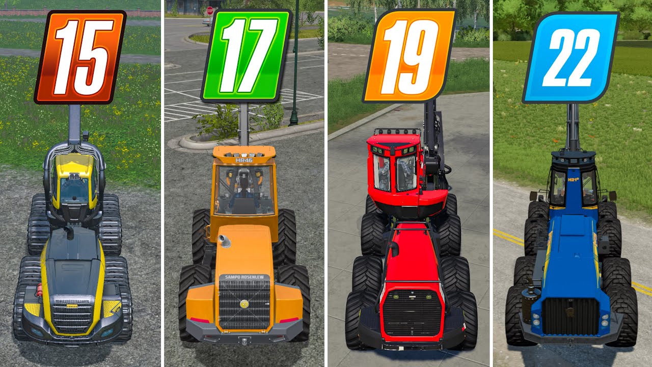 Fs15 vs Fs17 vs Fs19 vs Fs22 | Forestry With PC Game | Timelapse |