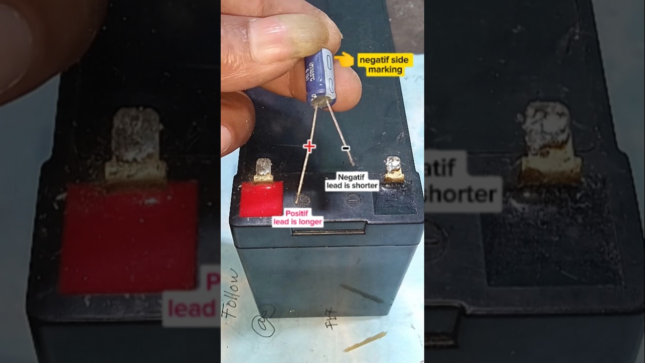 How to install an electrolytic condenser correctly #trend #electronictricks #tips #capacitor #tech
