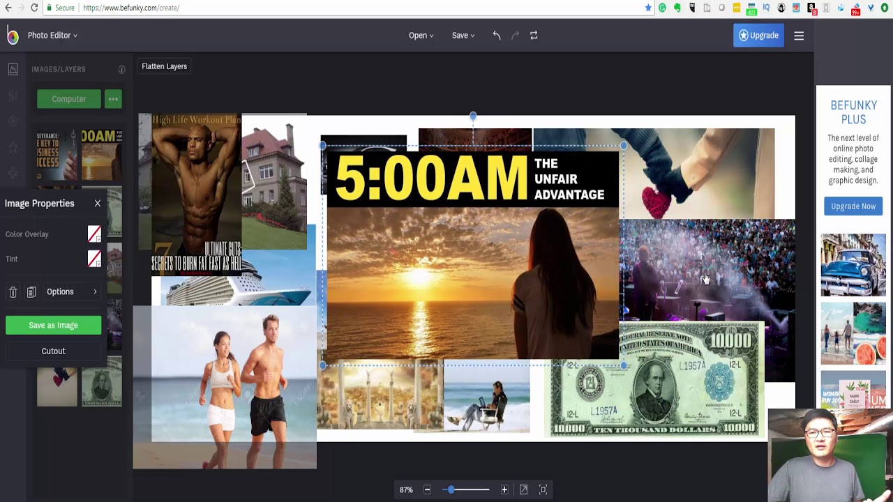 How to use free online service to create a Vision / Dream Board without Adobe Photoshot