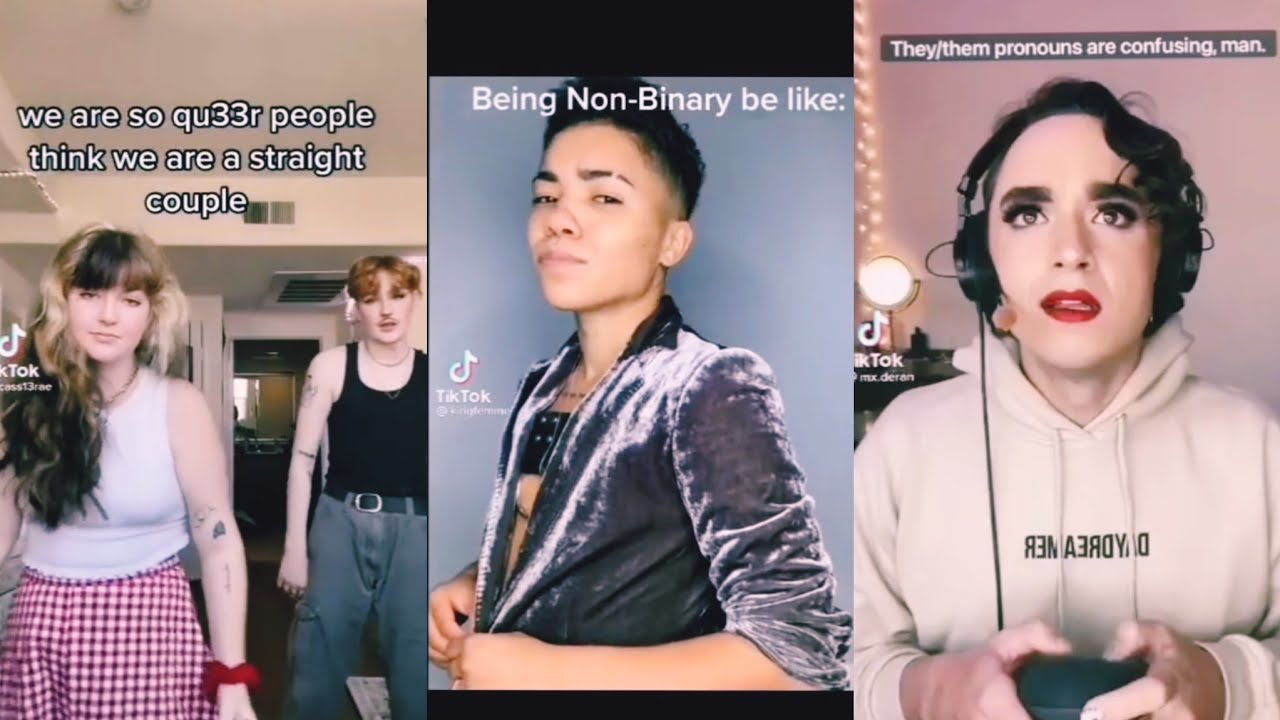 non binary tiktoks compilation (happy pride month 😘🌈)