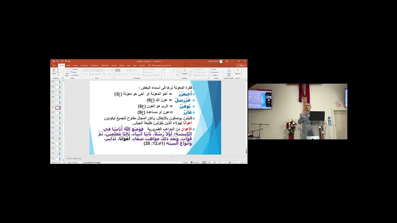 لأن إلهك  معينك   / معونة وإعوان
