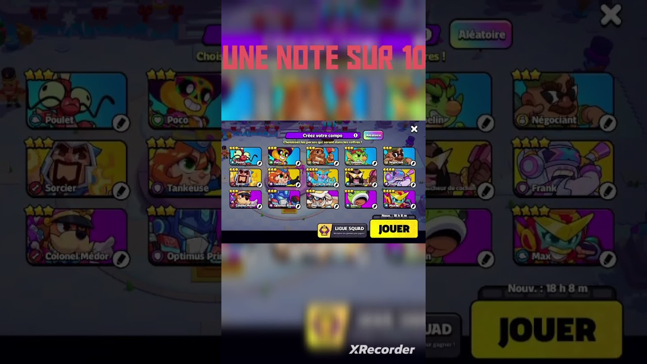 Ma squad en ligue squad