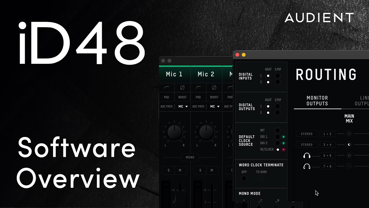Обзор программного обеспечения Audient iD48 | iD Mixer