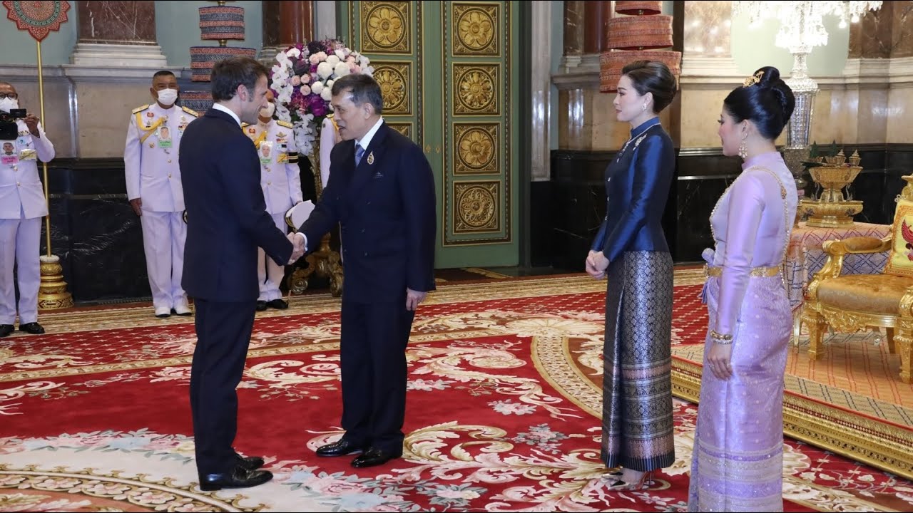 Audience du Président de la République avec le Roi et la Reine de Thaïlande, 18 novembre 2022.