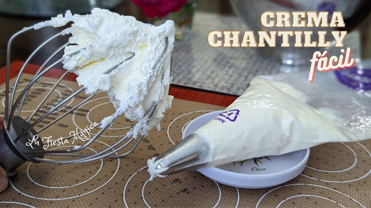 COMO HACER CREMA CHANTILLY &iexcl;&iexcl;Con S&oacute;lo 3 Ingredientes en 5 minutos!!