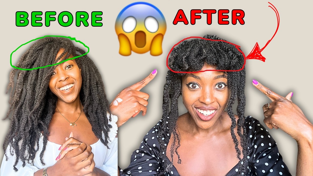 NO SCISSORS?! 😱 How to create a fringe / bangs on your natural hair | Trichologist