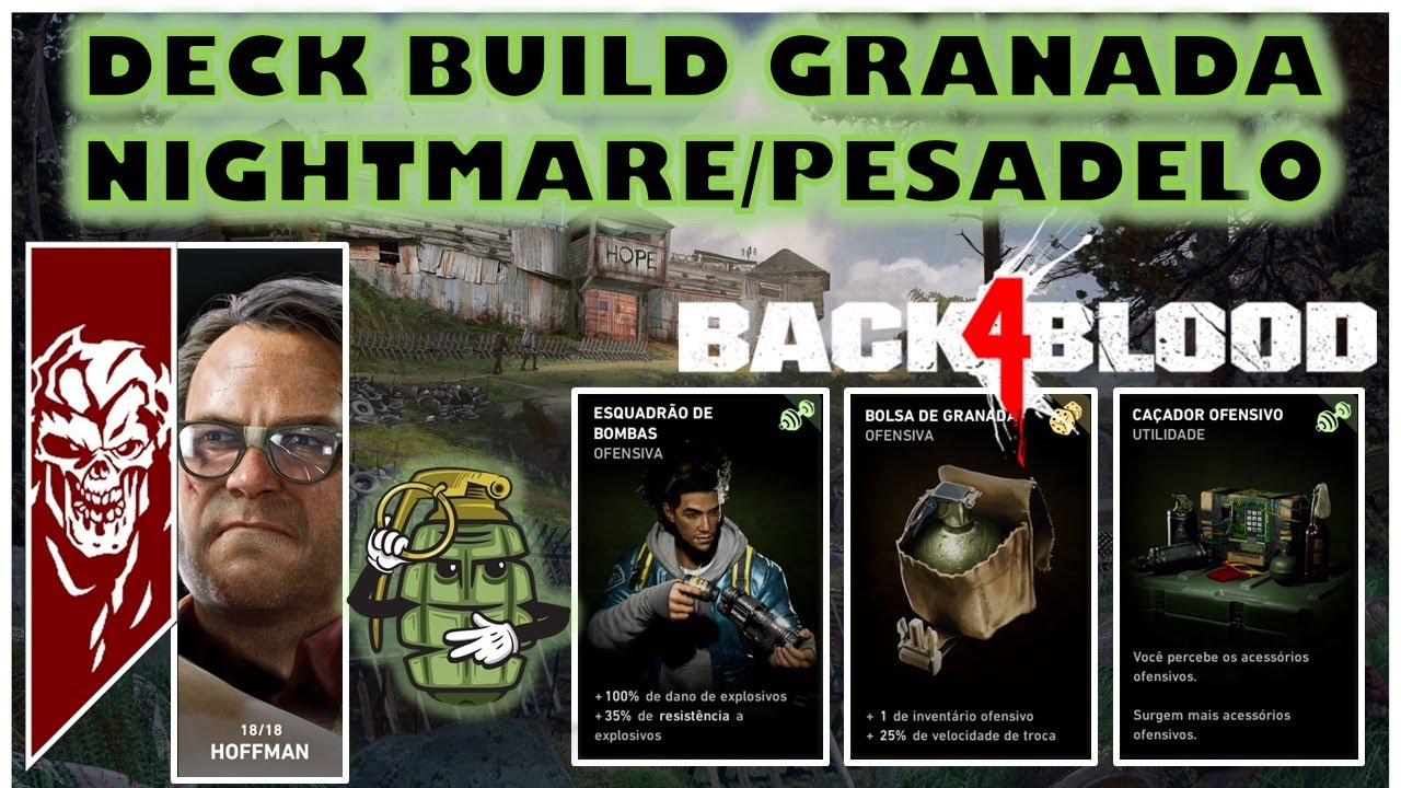 🔴 BACK 4 BLOOD |  DECK BUILD DE GRANADA PARA NIGHTMARE/PESADELO #BUILD #DECK #GRANADA