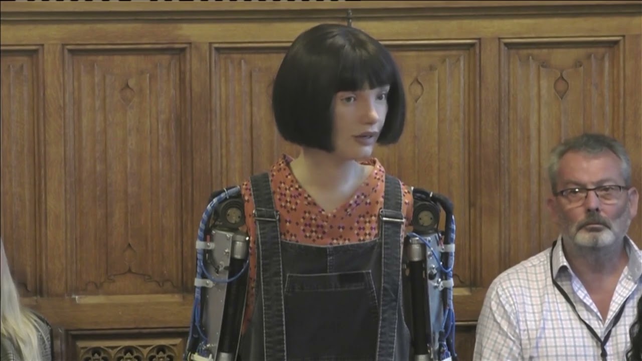 &lsquo;Robot artist&rsquo; talks art, technology with UK lawmakers