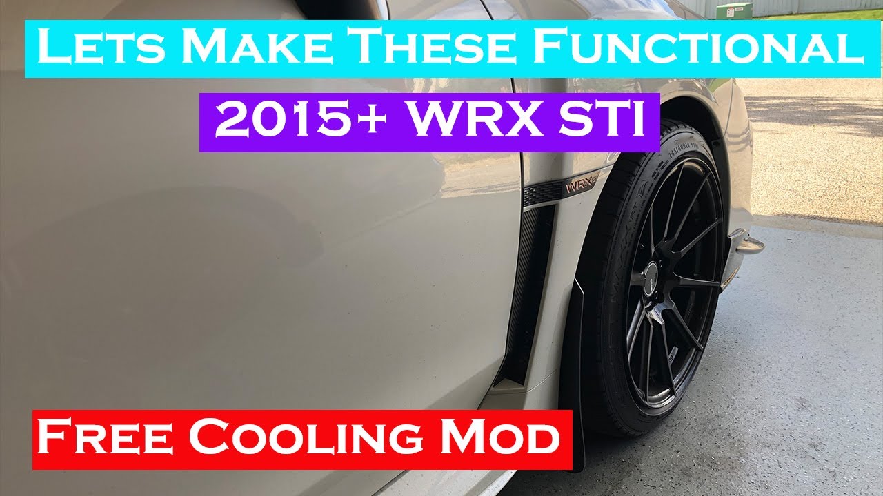 2015+ WRX STI Functional Fender Vents to Cool Your Engine Bay. Practically Free Mod