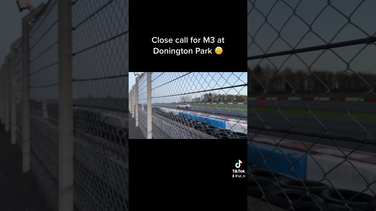 Twitchy moment for the BMW driver #igttc #doningtonpark #trackday #trackcar #bmw  #3seriesbmw #m3