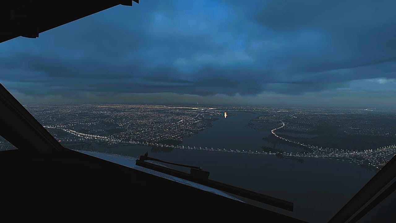 X-Plane 12: Early morning Trip NY - Washington KEWR - KDCA enjoying Weather and some Custom Lights