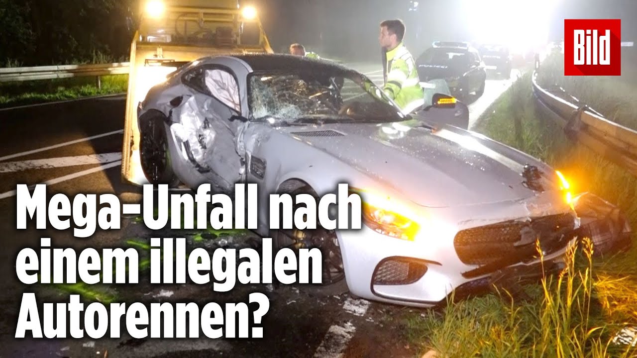 500-PS-Mercedes und BMW überholen Lkw – Mega-Crash!