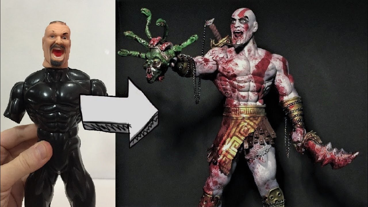 TRANSFORMANDO BONECO DE CAMELÔ NO KRATOS (GOD OF WAR) - TOY MAKEOVER - Buraco Nerd