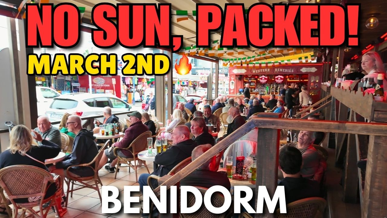Benidorm Pubs & Bars are PACKED... Even Without Sunshine?! 🍺☁️