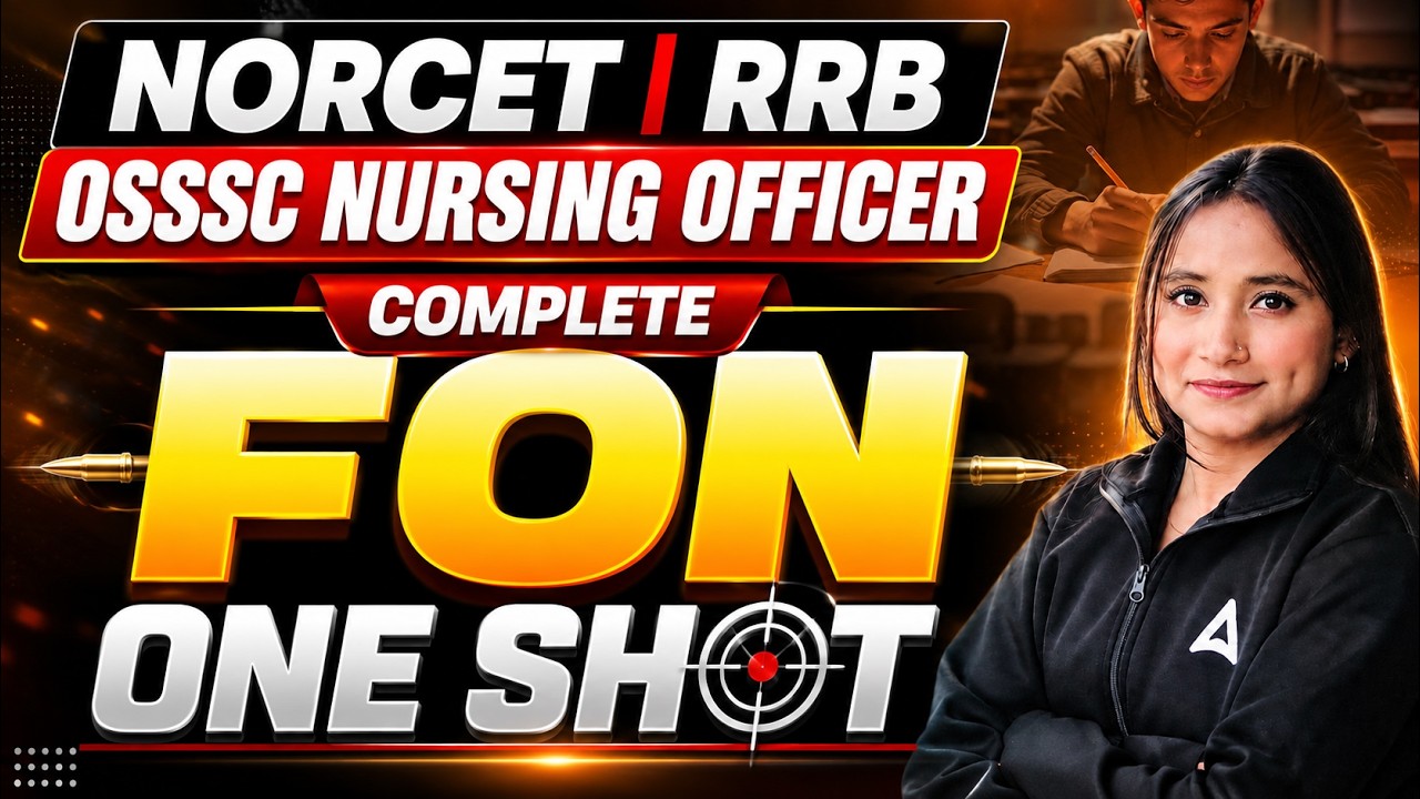 NORCET 11 Complete FON One Shot 🔥 | Nursing Officer Preparation 2026