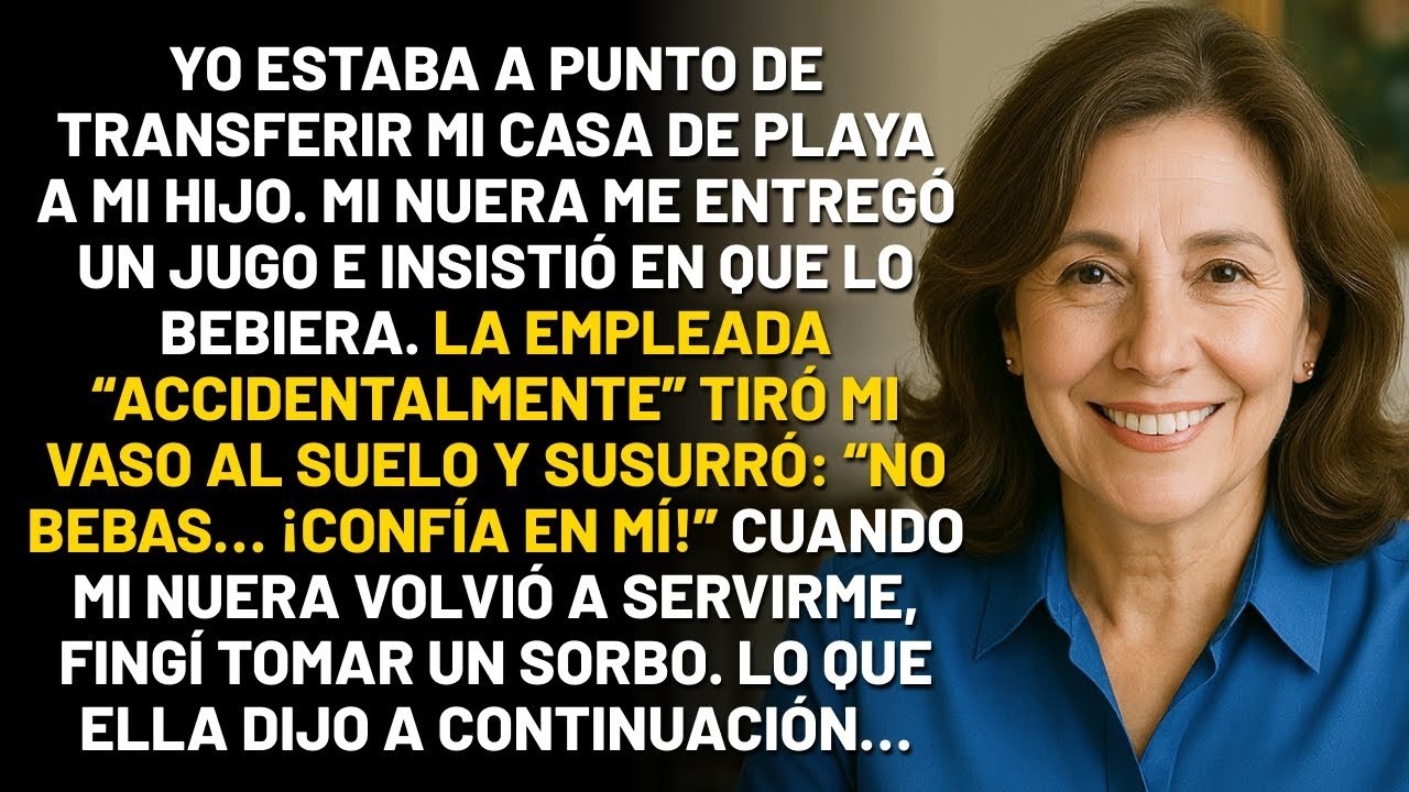 Mi nuera insistió en que bebiera jugo. La mesera rompió mi vaso a propósito. Eso me salvó la vida...