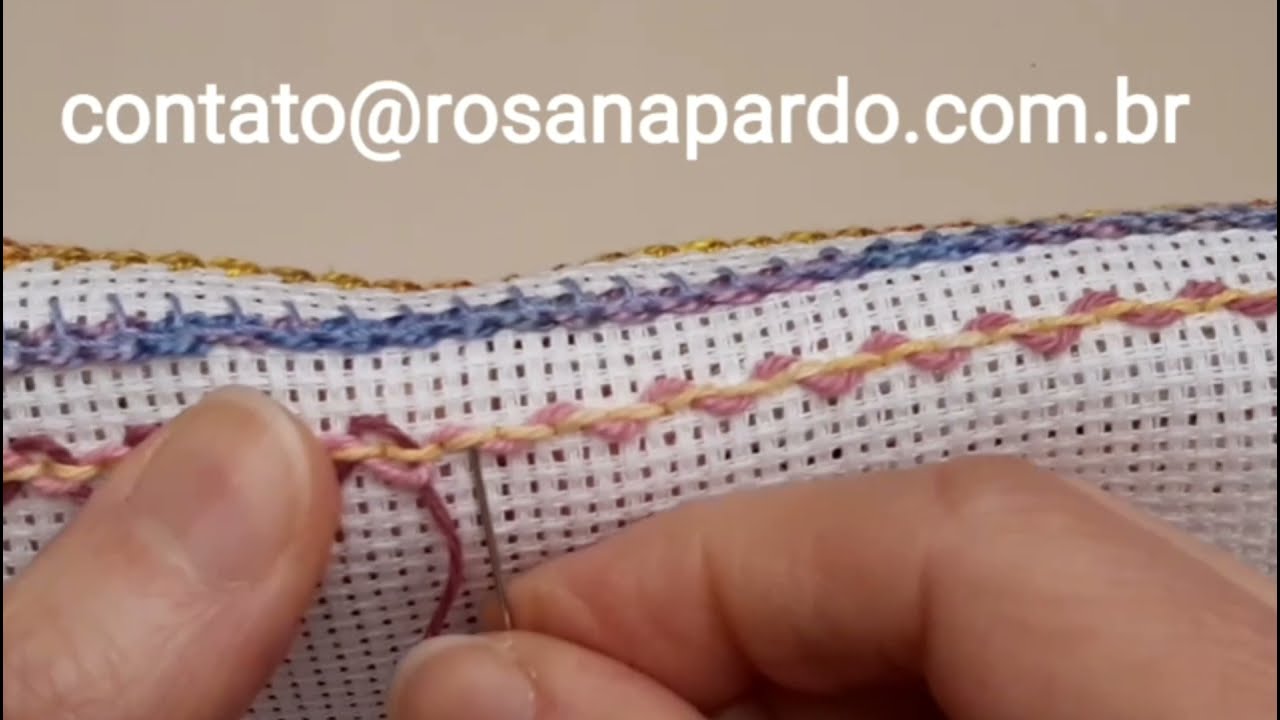 LIÇÃO 43 - PONTO ATRÁS  ENTRELAÇADO