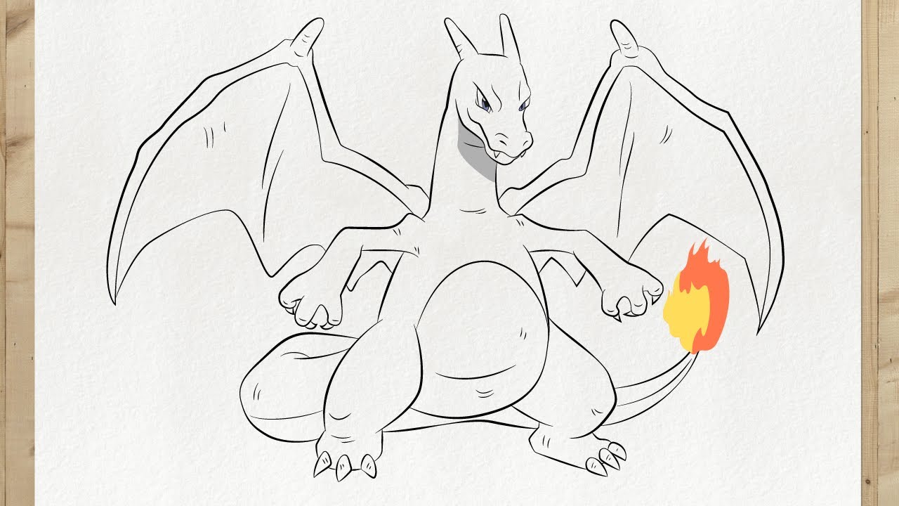 HOW TO DRAW POKEMON CHARIZARD EASY