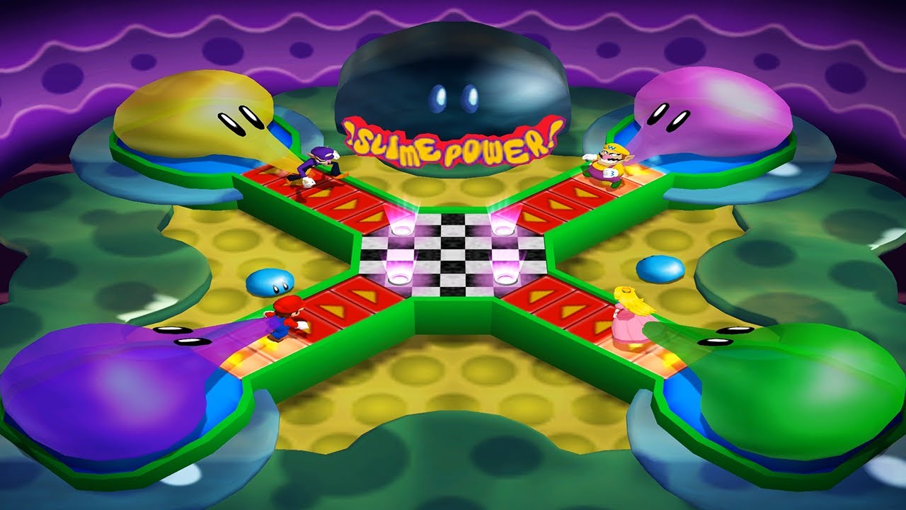 Mario Party 4 Minigames - Mario vs Peach vs Wario vs Waluigi