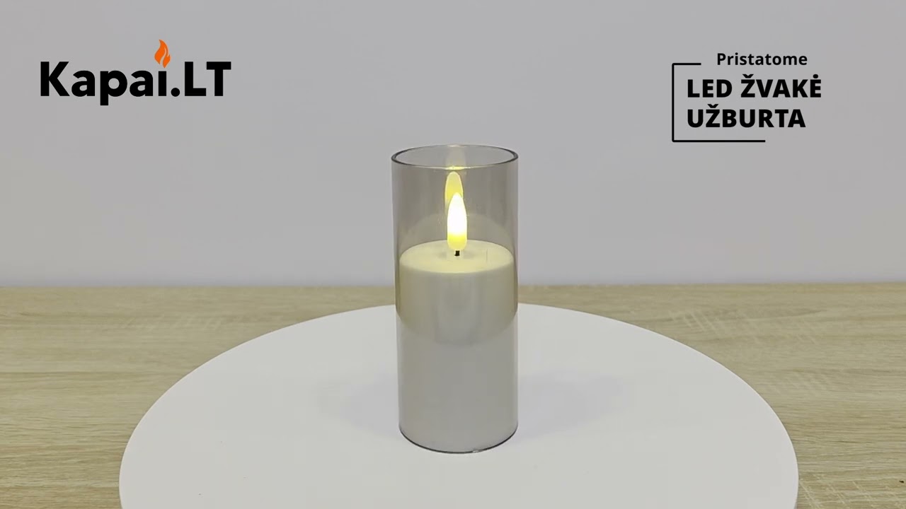Elektroninė LED žvakė - Užburta H12cm