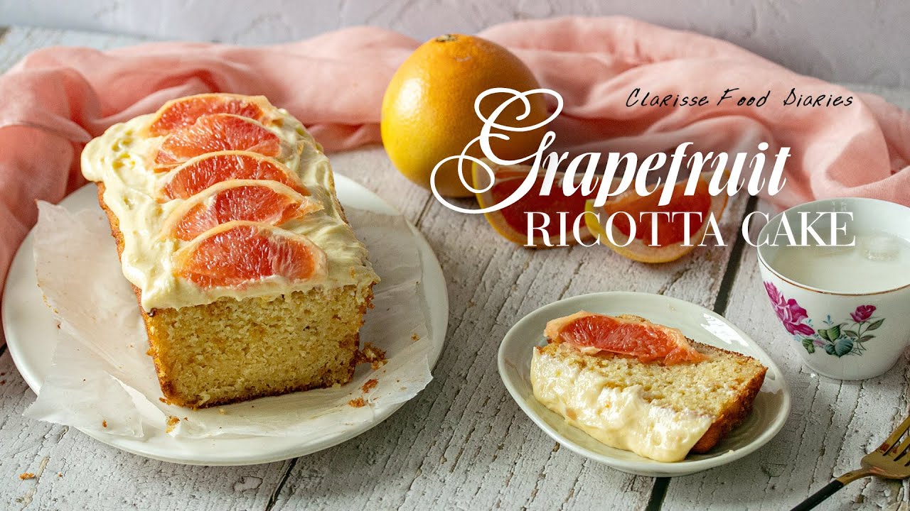 G is for Grapefruit Ricotta Cake with Cream Cheese Frosting