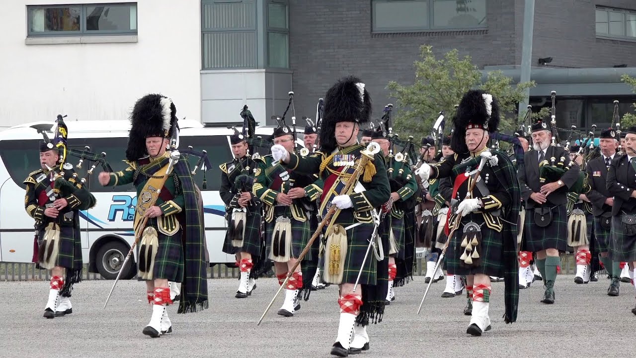 Armed Forces Day Massed Bands Parade highlights from Gordon Barracks near Aberdeen Scotland in 2019