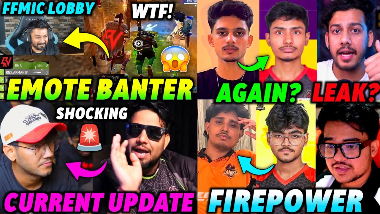 FFMIC Lobby EMOTE BANTER🤯 - REACTION, Jonty Reply Elite Update💔, Struggle Again on Aztec, TG Delete