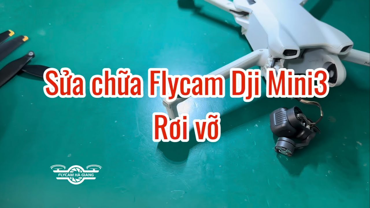 Sửa chữa Flycam Dji Mini 3 của bác Kh Bình thuận gửi lên Hà Giang ( thay càng, khung U gimbal...)