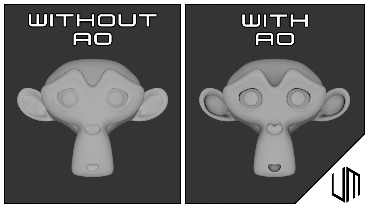 Как запекать карты Ambient Occlusion в Blender