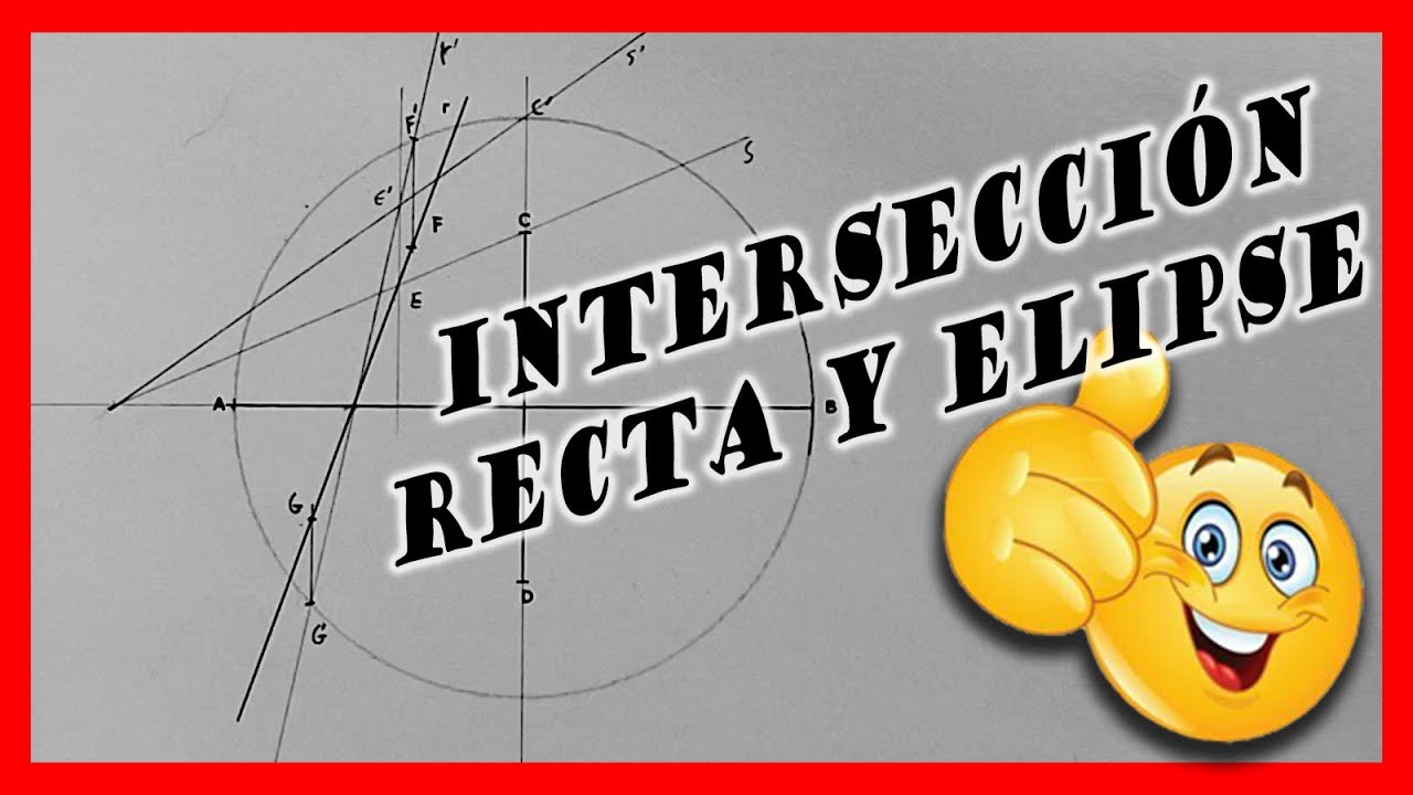 Intersección entre RECTA y ELIPSE por AFINIDAD