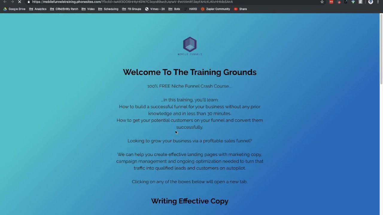 PhoneSites Training - How to Share Your Funnel On Facebook Via Post