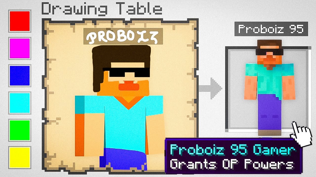 Minecraft But Any Youtuber I Draw, I Get...
