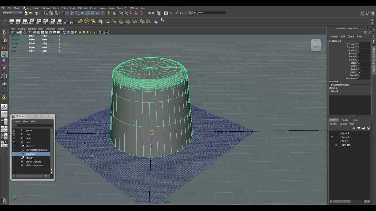 Maya tutorial: Modeling Mesh Grill Microphone 02
