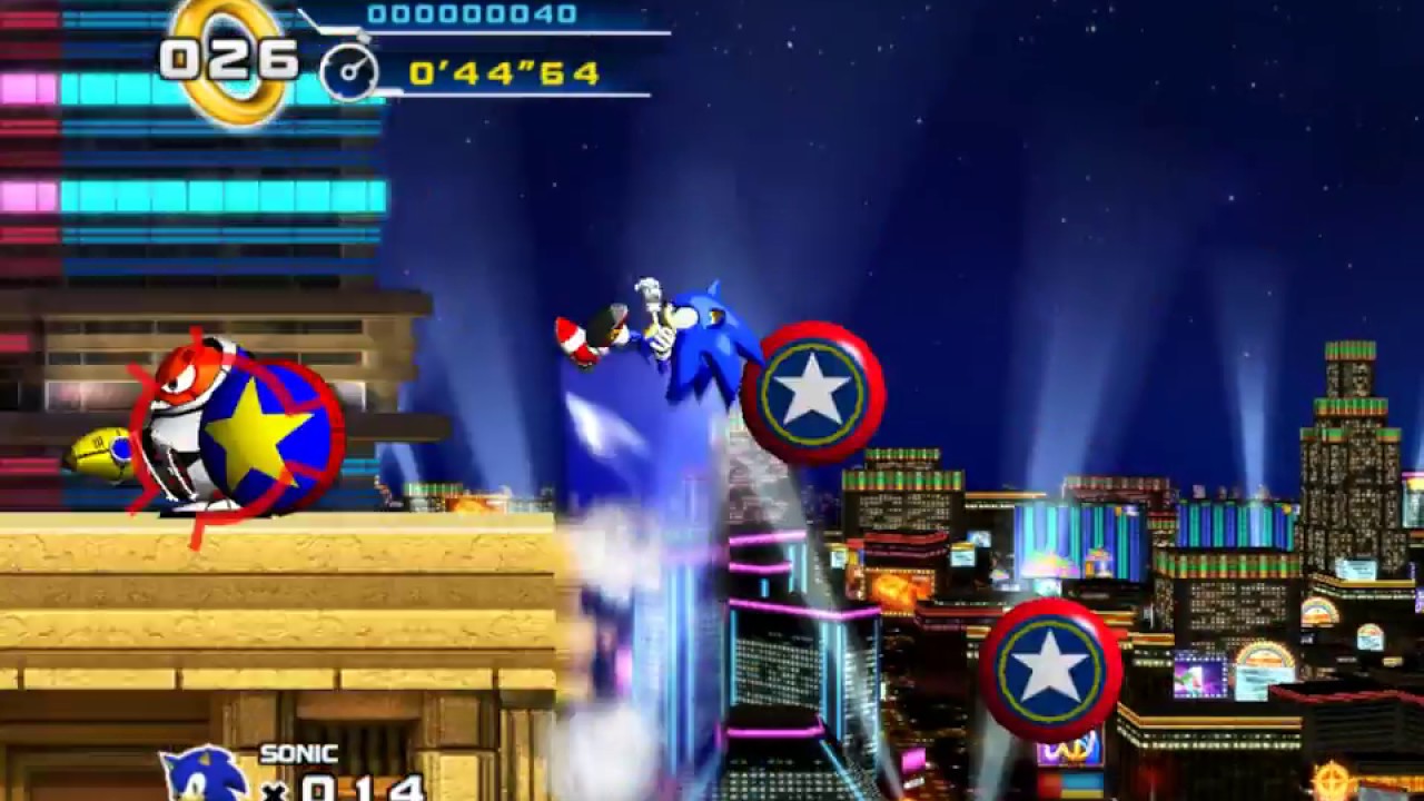 Sonic 4 Episode 1 PC: Casino Street Zone act 1