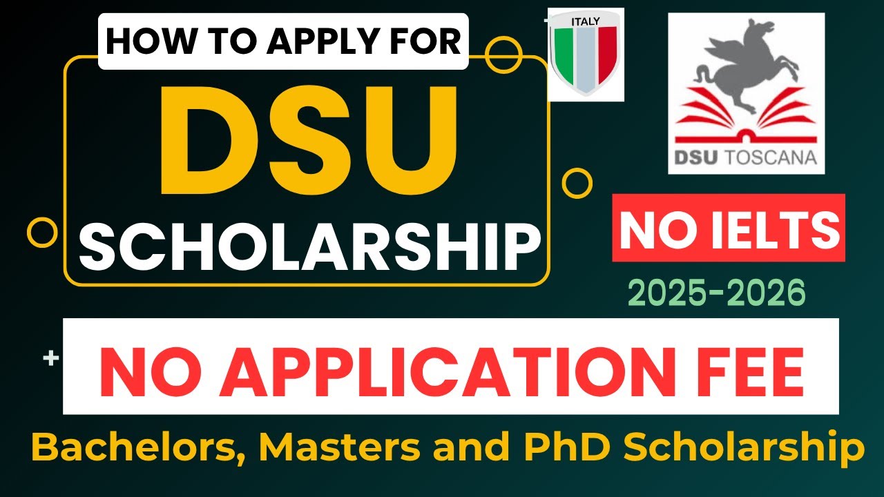 How to apply for DSU Toscana Scholarship in Italy 2025-2026!