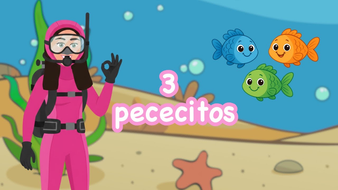 3 pececitos 🐠🫧 - Rondas infantiles con Miss Lore 🩷