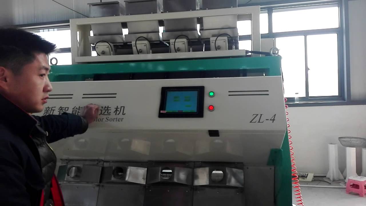 Grotech color sorter, Pistachio nuts sorting