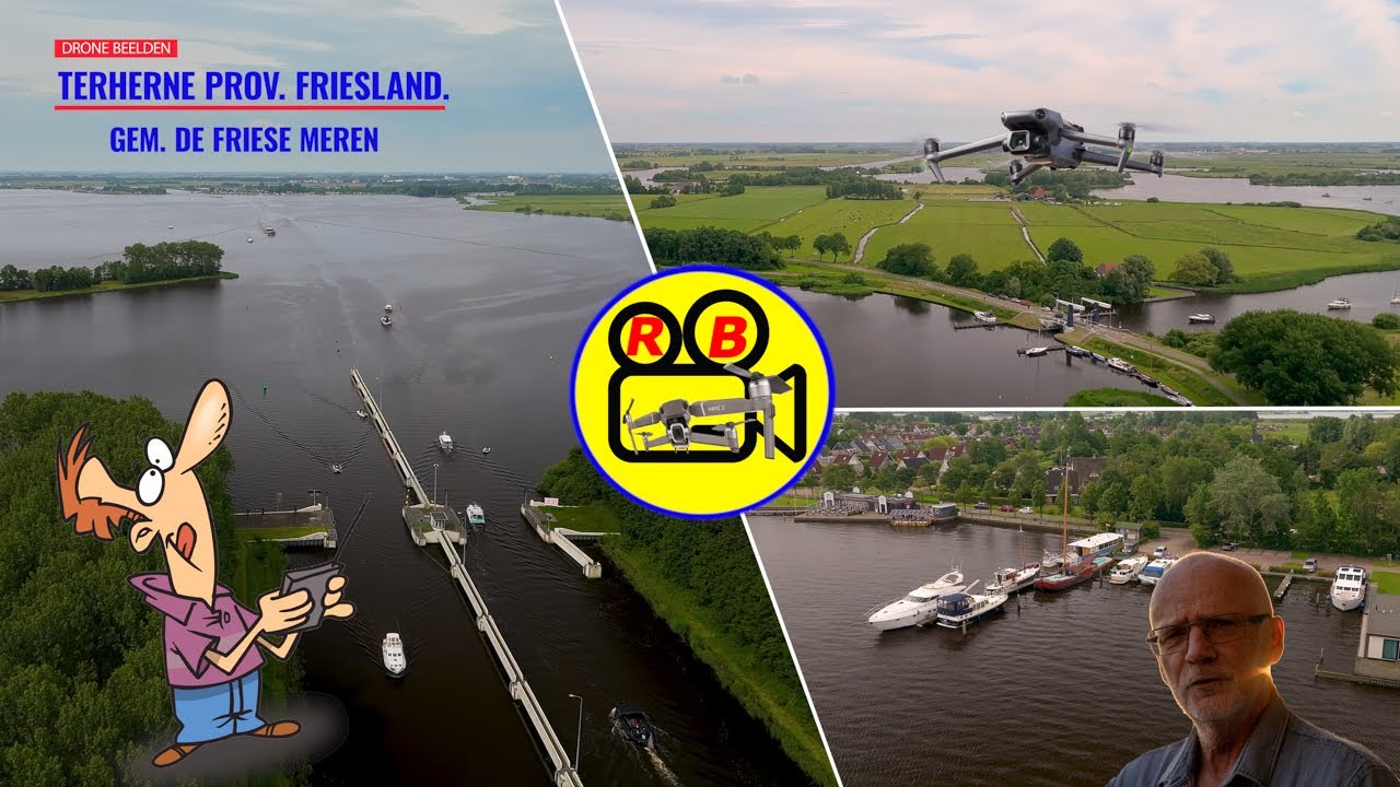 4K DRONE SHOTS | TERHERNE gem. De Friese Meren | prov. FRIESLAND | vanuit de omgeving | juni 2024.