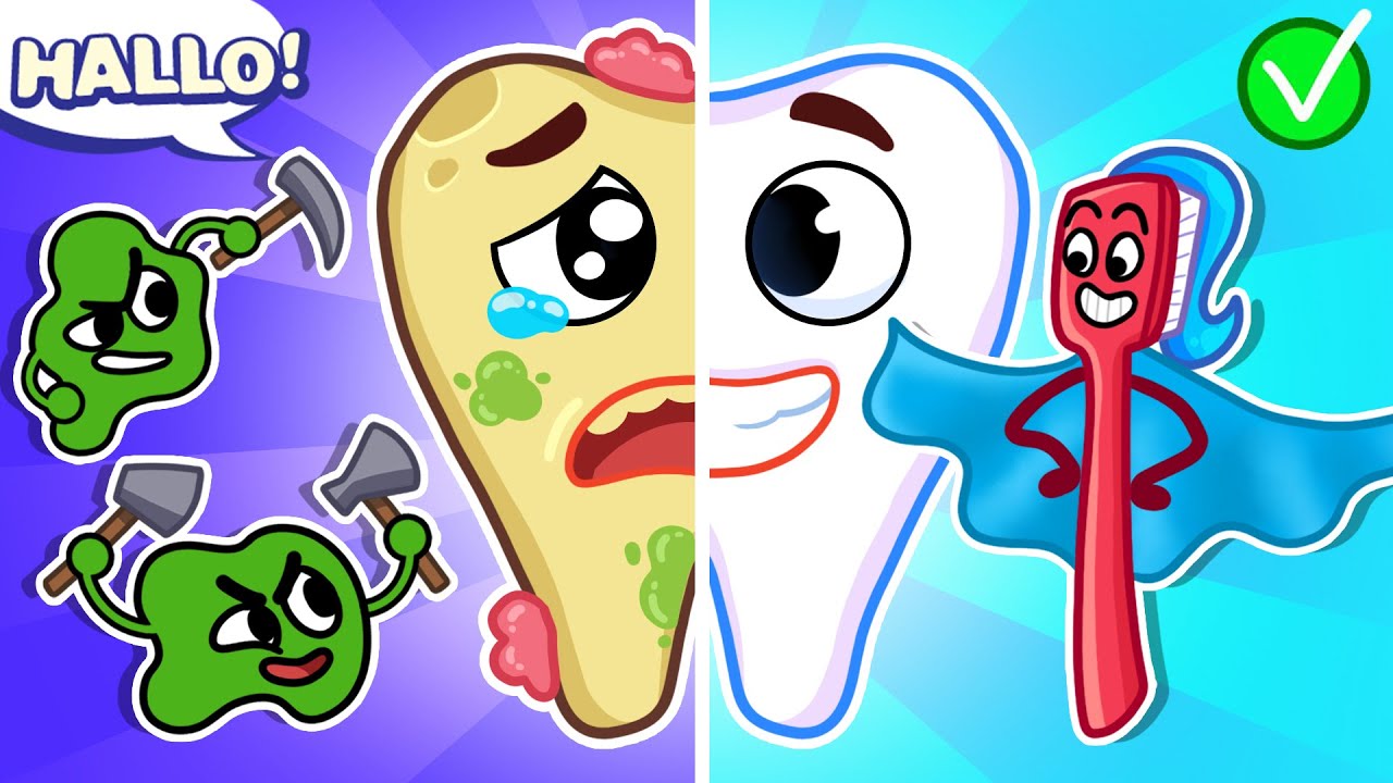 🦷🍭Oh nee! Sparkle's kies doet pijn! 🪥 Gezonde gewoonten en andere verhalen voor kinderen en gezinnen