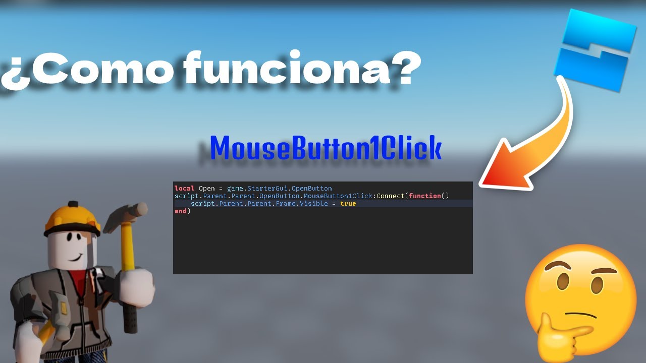Roblox Studio | &iquest;C&oacute;mo utilizar el MouseButton1Click? | MrGames