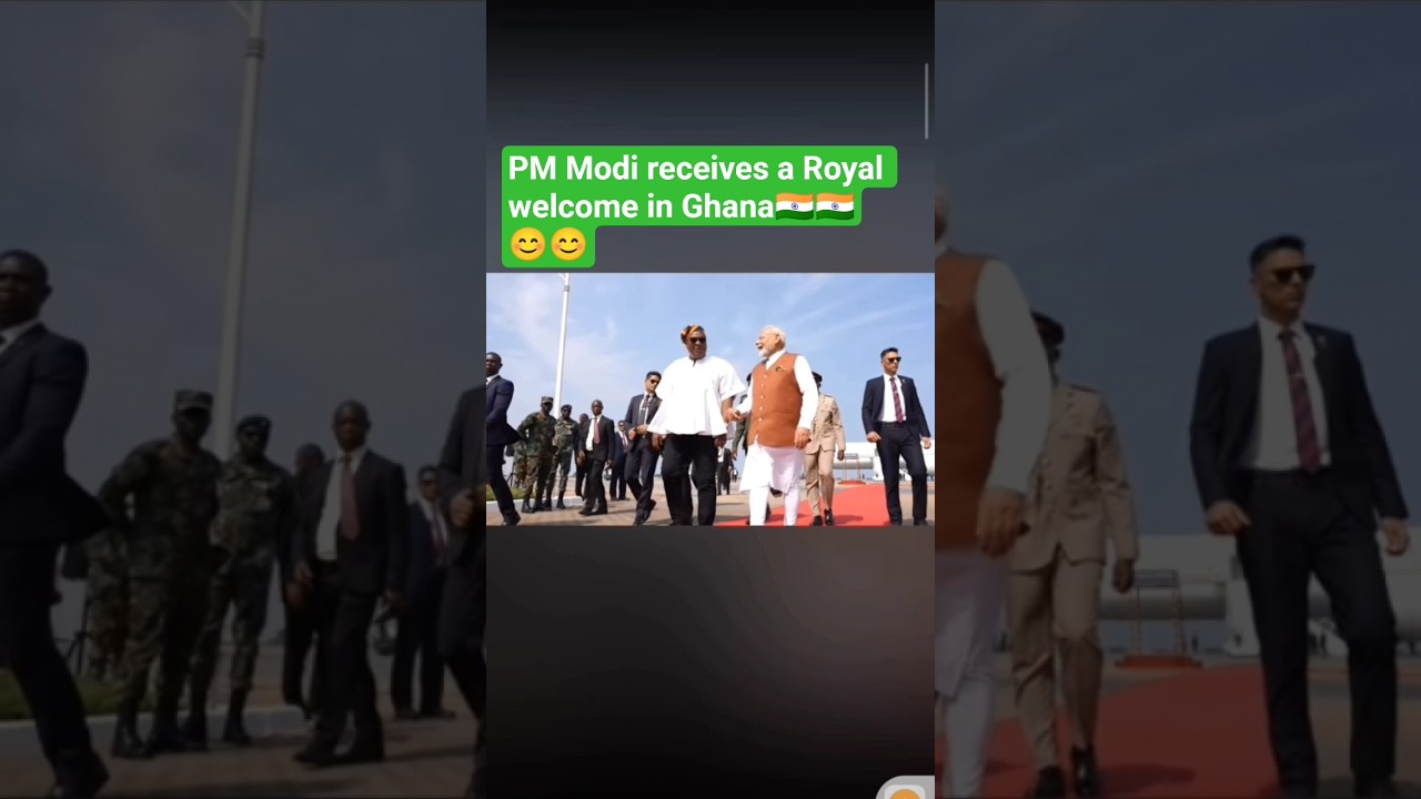 Modi Magic in Ghana! 👑 Global Respect for India 🇮🇳✨#Modi in  Ghana #PM Modi #Royal Welcome .🇮🇳🇮🇳