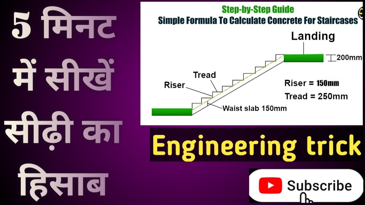How to calculate riser and tread in staircase || सीढ़ी मे riser tread कैसे निकालते है ✅ #staircase