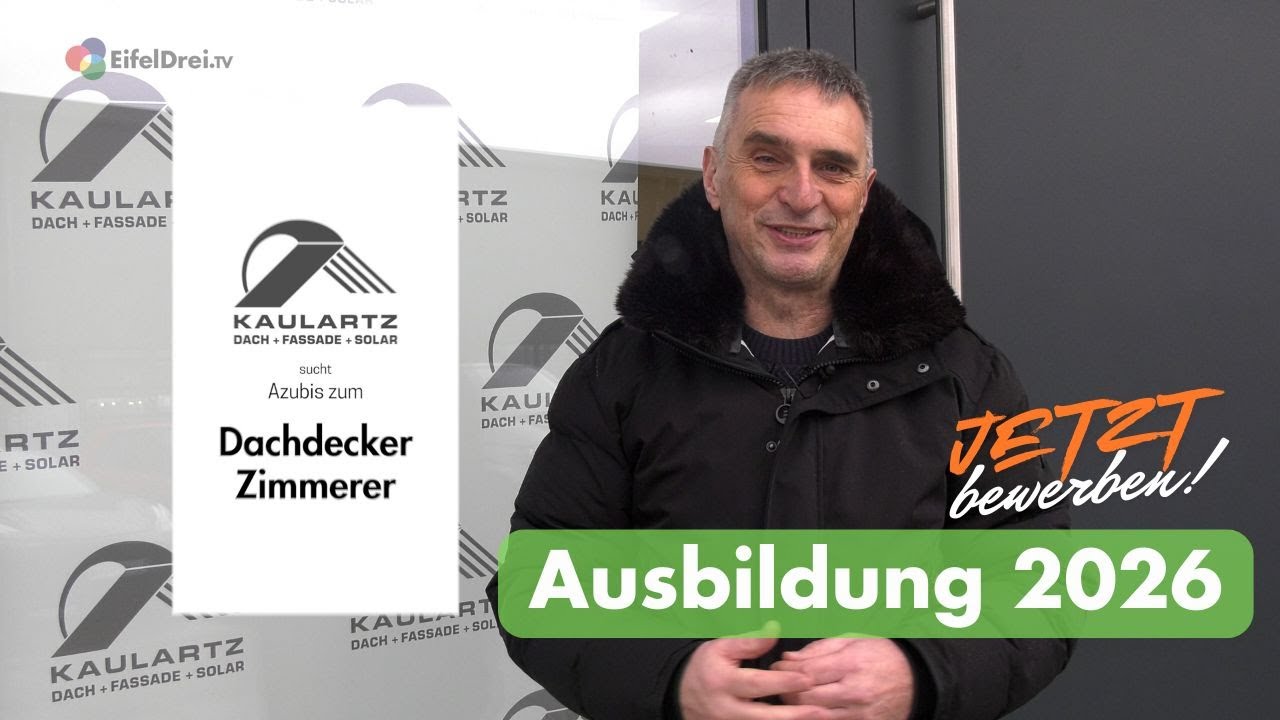 #EifelDreiTV #Ausbildung2026 Azubis gesucht als Dachdecker oder Zimmerer